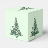 Gefallen/Geschenkboxen - Grüner Blühend Ferienbaum Geschenkschachtel (Rückseite)