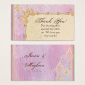 Gefallen Geschenkkarten - Fleur di Lys Damask 2 - (Vorne & Hinten)