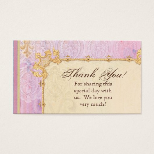 Gefallen Geschenkkarten - Fleur di Lys Damask 2 - (Vorderseite)