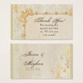 Gefallen Geschenkkarten - Fleur di Lys Damask 2 - (Vorne & Hinten)