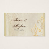 Gefallen Geschenkkarten - Fleur di Lys Damask 2 - (Rückseite)