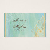Gefallen Geschenkkarten - Fleur di Lys Damask 2 - (Rückseite)