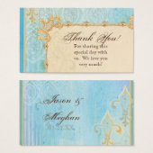 Gefallen Geschenkkarten - Fleur di Lys Damask 2 - (Vorne & Hinten)
