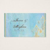 Gefallen Geschenkkarten - Fleur di Lys Damask 2 - (Rückseite)