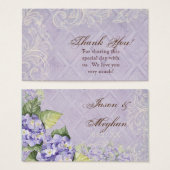 Gefallen Geschenkkarten - Lila Hydrangea Swirl Wed (Vorne & Hinten)