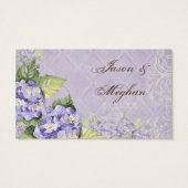 Gefallen Geschenkkarten - Lila Hydrangea Swirl Wed (Rückseite)