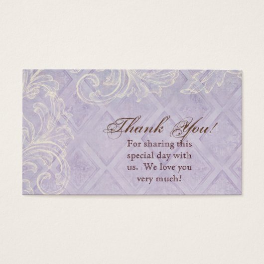 Gefallen Geschenkkarten - Lila Hydrangea Swirl Wed (Vorderseite)