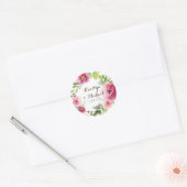 Gefallen Geschenktücher Sticker Romantische Blumen (Umschlag)