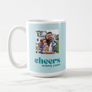 Gefallen, individuelles Foto, grün 40. Geburtstag Kaffeetasse