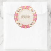 Gefallen-Label-Viktorianisch-Tee-Party Runder Aufkleber (Tasche)