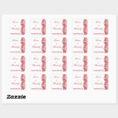 Gefallen Stickers Red Crimson White Damask Lace Pr (Blatt)
