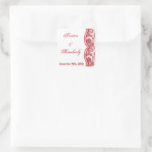 Gefallen Stickers Red Crimson White Damask Lace Pr (Tasche)