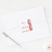 Gefallen Stickers Red Crimson White Damask Lace Pr (Umschlag)