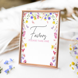 Gefallen Tafelschild - Wildblume Kinderdusche oder Sockelschild