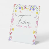 Gefallen Tafelschild - Wildblume Kinderdusche oder Sockelschild (Vorderseite)