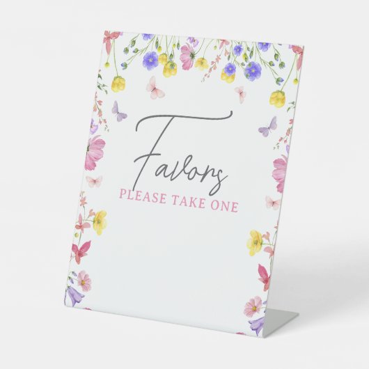 Gefallen Tafelschild - Wildblume Kinderdusche oder Sockelschild (Vorderseite)