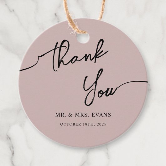 Gefallen Tags für Boho Wedding. Geschenkanhänger (Vorderseite)