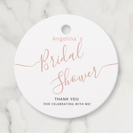 Gefallen Tags für ein Brautparty. Geschenkanhänger (Vorderseite)