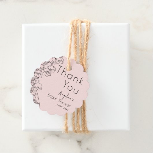 Gefallen Tags für eine Brautdusche. Geschenkanhänger (Beispiel)