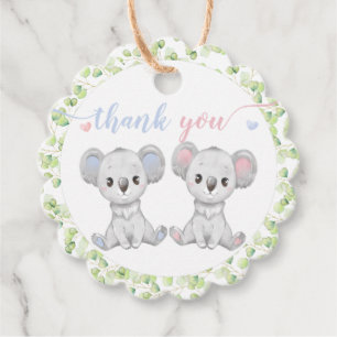 Gefallen-Tags für Koala-Geschlechtsenthüllungsfeie Geschenkanhänger