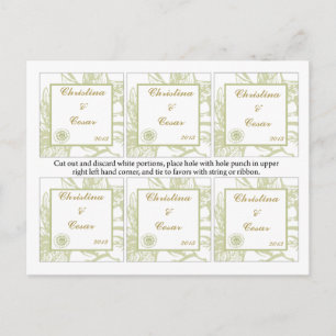 Gefallen Tags Green Gerbera Daisy Blume Light Gree Postkarte