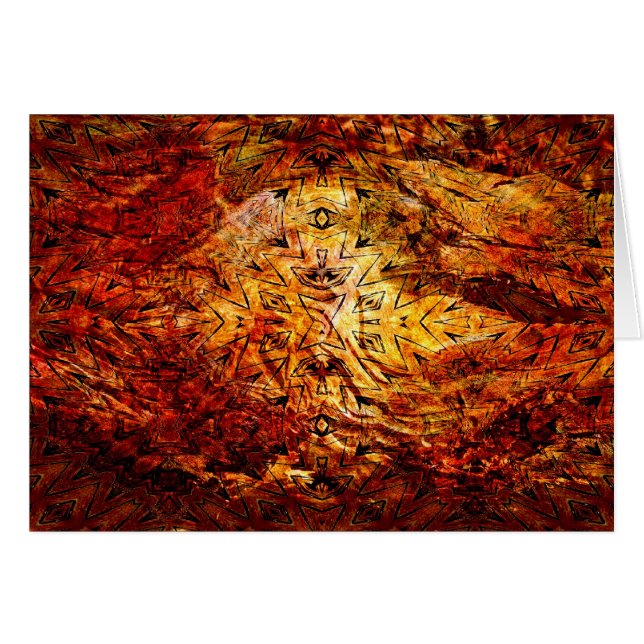 Gefallene Baum- und Fossilcollage - Karte (Vorderseite (Horizontal))