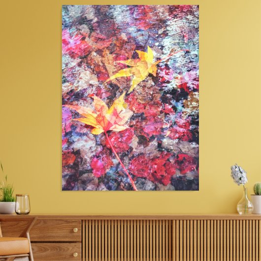 Gefallene Blätter Abstrakt Leinwanddruck (Insitu (Wohnzimmer))