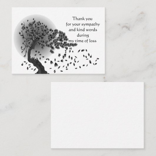 Gefallene Blätter Danke Karte (Vorne/Hinten)