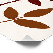 Gefallene Blätter Design-Herbstfarben auf Cream Poster (Ecke)