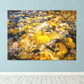 Gefallene Blätter im Wasser Leinwanddruck (Insitu (Holzboden))