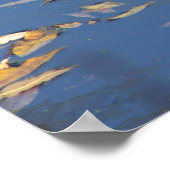 Gefallene Blätter in Wasserplakat Poster (Ecke)