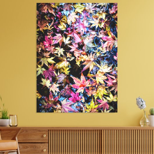 Gefallene Blätter Leinwanddruck (Insitu (Wohnzimmer))