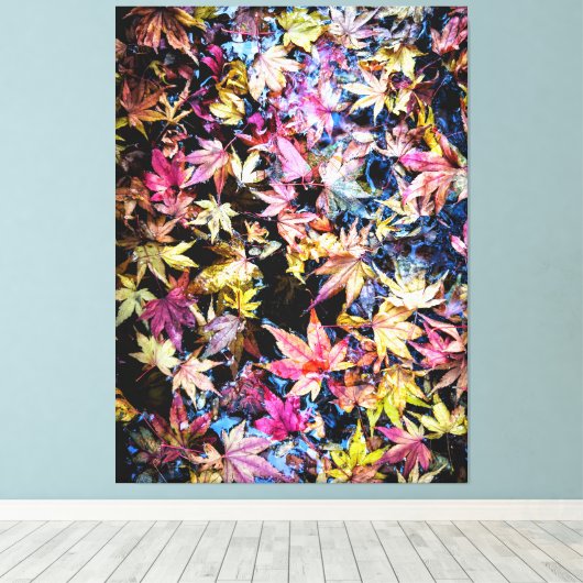 Gefallene Blätter Leinwanddruck (Insitu (Holzboden))