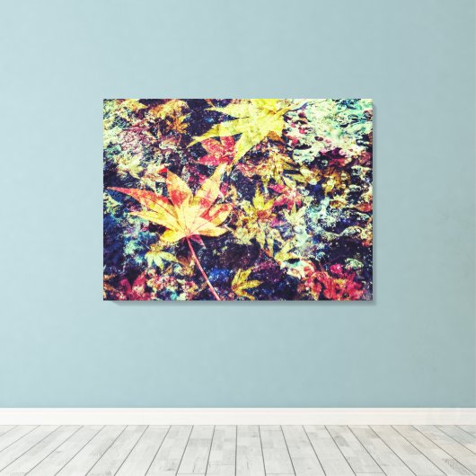 Gefallene Blätter Leinwanddruck (Insitu (Holzboden))