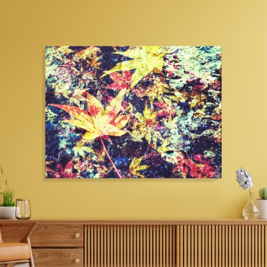Gefallene Blätter Leinwanddruck (Insitu (Wohnzimmer))
