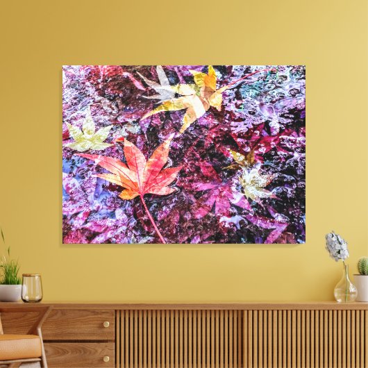 Gefallene Blätter Leinwanddruck (Insitu (Wohnzimmer))