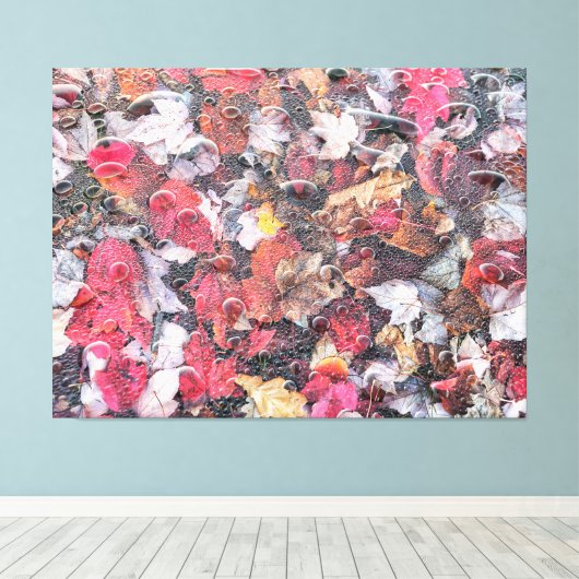 Gefallene Blätter Leinwanddruck (Insitu (Holzboden))