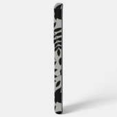 Gefallene Blätter Lg Muster Schwarz auf Grau Samsung Galaxy Hülle (Rückseite (Horizontal))