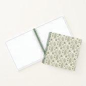 Gefallene Blätter Muster grün auf Creme Notizblock (Innenseite)