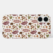Gefallene Blätter Muster-Herbstfarben auf Weiß Case-Mate iPhone Hülle (Rückseite (Horizontal))