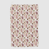 Gefallene Blätter Muster-Herbstfarben auf Weiß Golfhandtuch (Vorderseite)