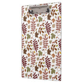 Gefallene Blätter Muster-Herbstfarben auf Weiß Klemmbrett (Links)