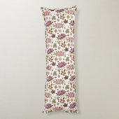 Gefallene Blätter Muster-Herbstfarben auf Weiß Seitenschläferkissen (Rückseite (Vertikal))