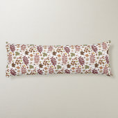 Gefallene Blätter Muster-Herbstfarben auf Weiß Seitenschläferkissen (Rückseite)