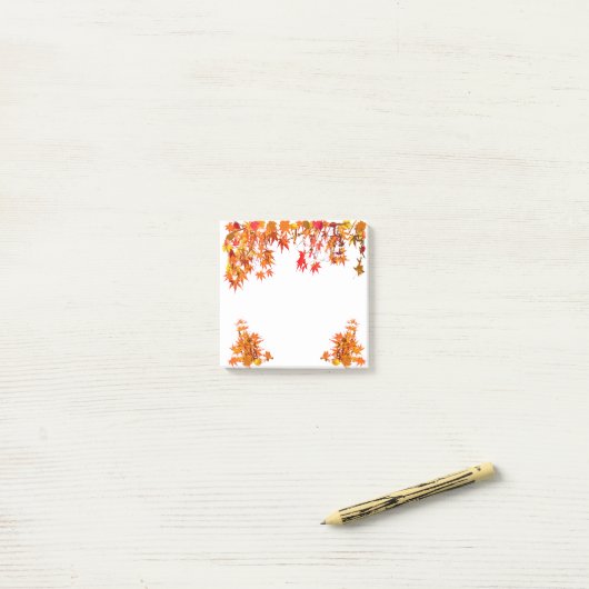 Gefallene Blätter Post-it Klebezettel (Auf Schreibtisch)