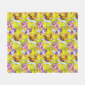 Gefallene Blätter Wasserfarbe Fleecedecke (Vorderseite (Horizontal))