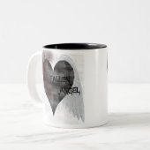 GEFALLENE ENGELS-KAFFEE-TASSE ZWEIFARBIGE TASSE (Vorderseite Links)