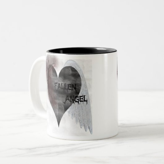 GEFALLENE ENGELS-KAFFEE-TASSE ZWEIFARBIGE TASSE (Vorderseite Links)