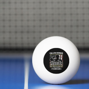 Gefallene Helden repräsentieren den Charakter eine Tischtennisball