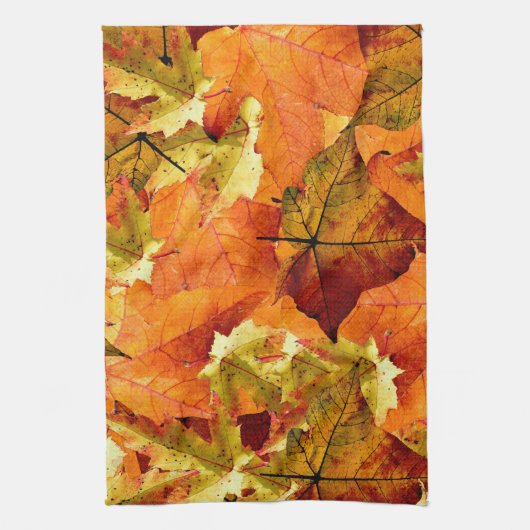 Gefallene Herbstleaves Geschirrtuch (Vertikal)